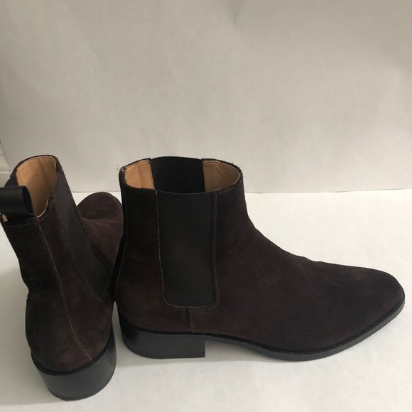 chocolate suede chelsea boots